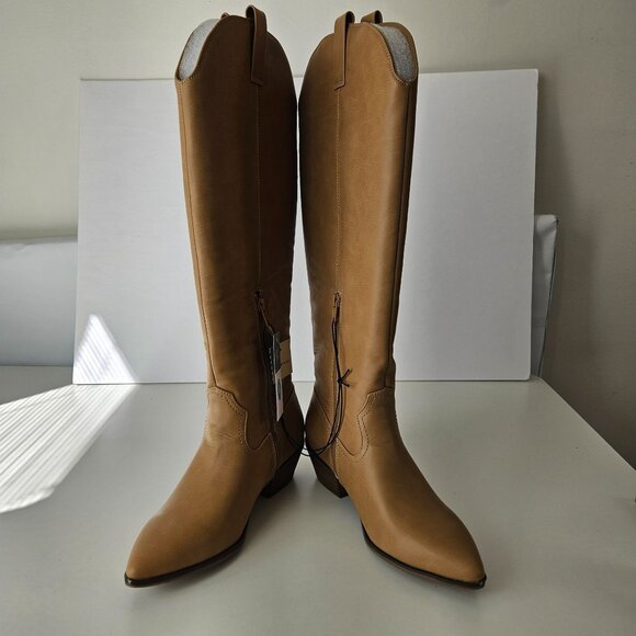 Universal Thread Womens Western Knee High Light Brown Memory Foam Boots Size 8 - Picture 6 of 13